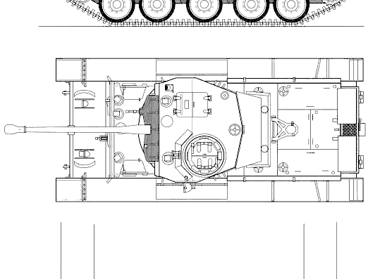 Танк A34 Comet 17pdr - чертежи, габариты, рисунки