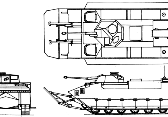 Tank AAAV - drawings, dimensions, figures