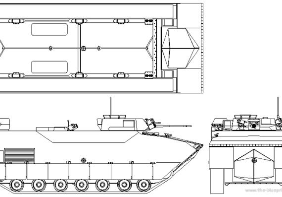 Tank AAAV (USMC) - drawings, dimensions, figures