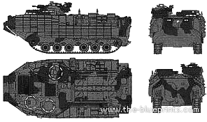 Tank AAVP7A1 Ram - drawings, dimensions, figures