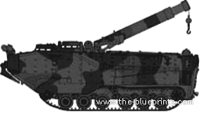 Танк AAVR7A-1 Amphibious Assault Vehicle - чертежи, габариты, рисунки