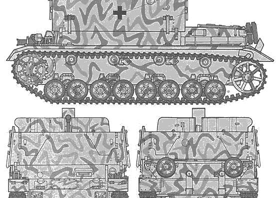 Танк AA Gun Mobelwagen 02 - чертежи, габариты, рисунки