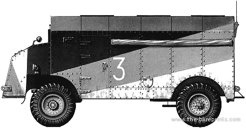 Tank AEC 4x4 Dorchester Mammut - drawings, dimensions, figures