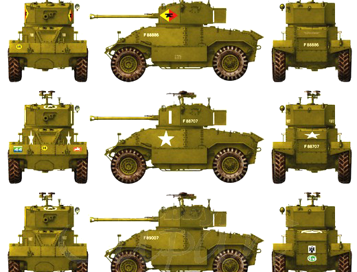 Танк AEC Mk.3 Armoured Car - чертежи, габариты, рисунки