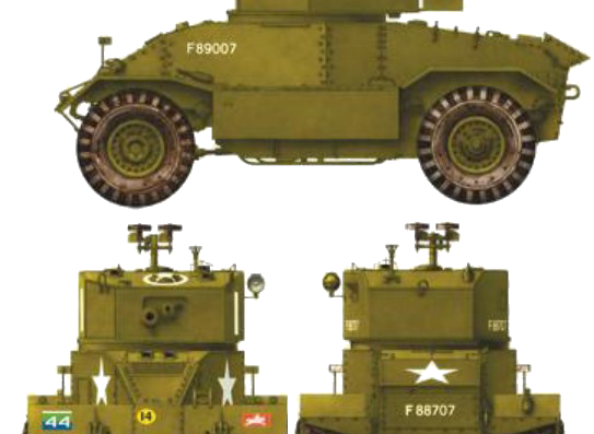 Танк AEC Mk.III Armoured Car - чертежи, габариты, рисунки