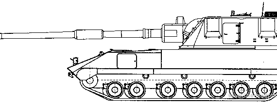 Tank AHS Krab SPG - drawings, dimensions, figures