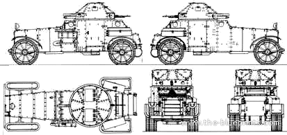AMC White tank - drawings, dimensions, figures