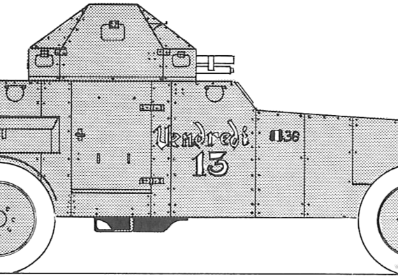 Tank AMD Vendredi 13 (1941) - drawings, dimensions, pictures