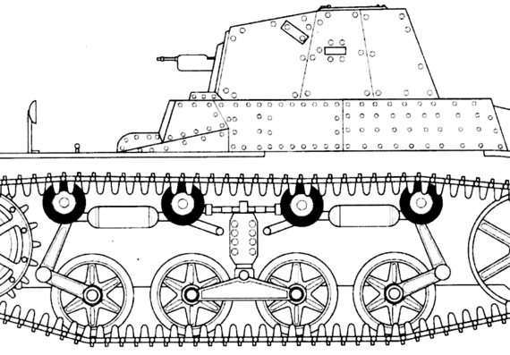 Танк AMR-33 - чертежи, габариты, рисунки