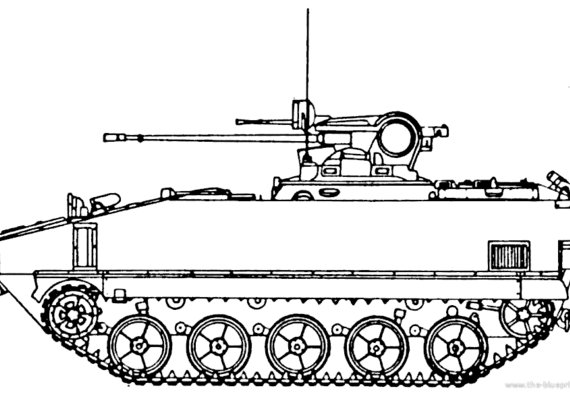 Танк AMX-10P - чертежи, габариты, рисунки