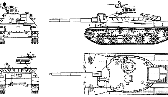 Танк AMX-30 - чертежи, габариты, рисунки