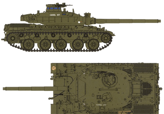 Tank AMX-30B - drawings, dimensions, figures