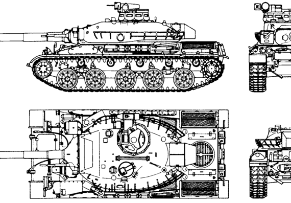Tank AMX-30B2 - drawings, dimensions, figures