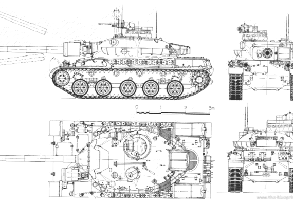 Танк AMX 30 - чертежи, габариты, рисунки