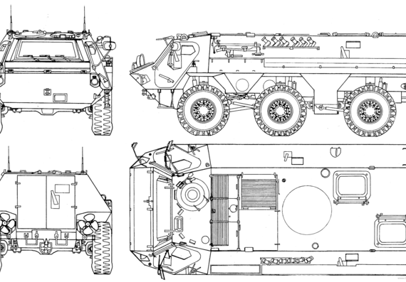 APC Fuschs tank - drawings, dimensions, figures