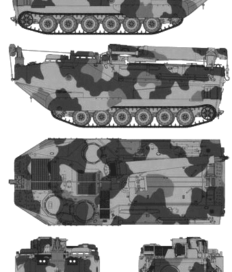 Танк ARVAAVR-7A1 - чертежи, габариты, рисунки