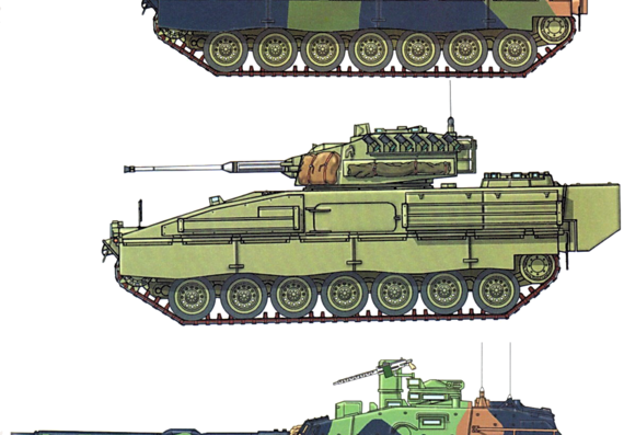 ASCOD tank - drawings, dimensions, figures