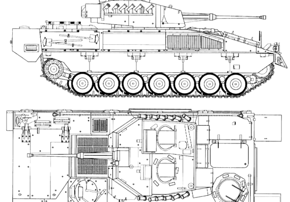 Tank ASCOD Ulan - Pizarro IFV - drawings, dimensions, figures