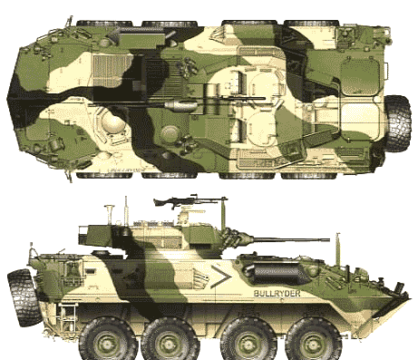 Танк ASLAV-25 - чертежи, габариты, рисунки