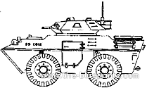 Танк ASV-150 M-1117 - чертежи, габариты, рисунки