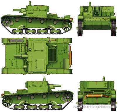 AT-1 SPG tank - drawings, dimensions, figures