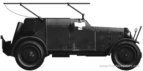 Танк Adler Kfz.14 Waffenwagen - чертежи, габариты, рисунки
