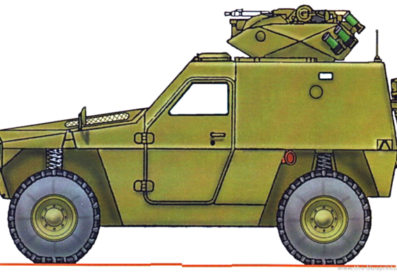 Aligator 4x4 ORP tank - drawings, dimensions, figures