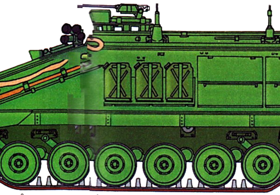 Alvis Stormer tank - drawings, dimensions, figures