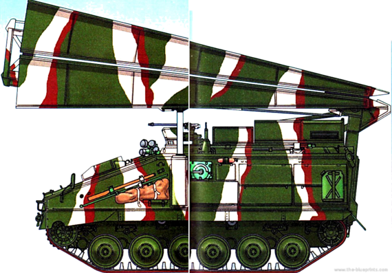 Alvis Stormer Bridge Layer tank - drawings, dimensions, pictures