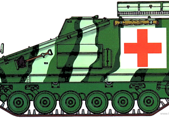 Alvis Stormer MEV tank - drawings, dimensions, figures