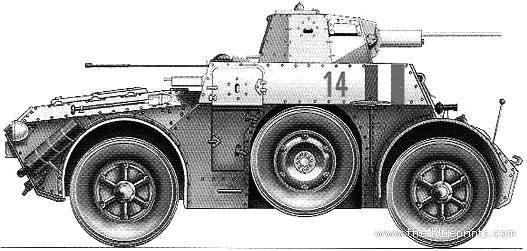 Танк Ansaldo AB-41 Armored Car - чертежи, габариты, рисунки