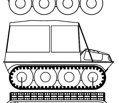 Tank Argo 700 HDi 8x8 (2011) - drawings, dimensions, figures