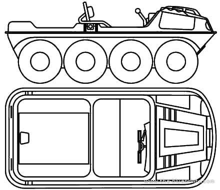 Tank Argo 760 HDi 8x8 (2011) - drawings, dimensions, figures