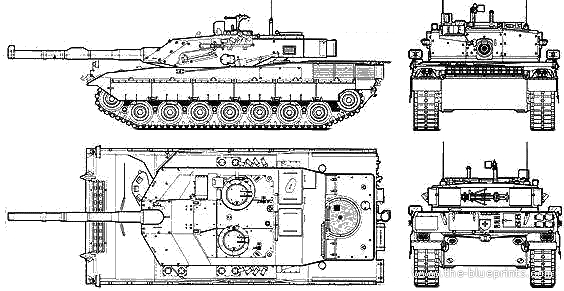 Ariete C1 tank - drawings, dimensions, figures