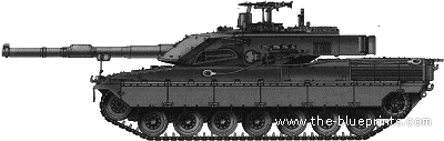 Танк Ariete C1 MBT - чертежи, габариты, рисунки