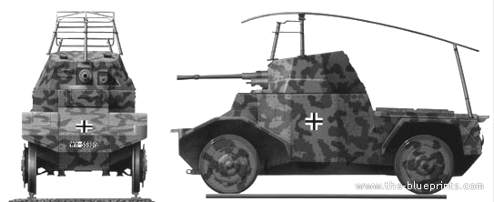 Tank Aufkl.Pz.Wg P 204 (f) - drawings, dimensions, figures