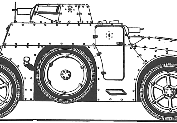 Autoblinda 40 tank - drawings, dimensions, pictures