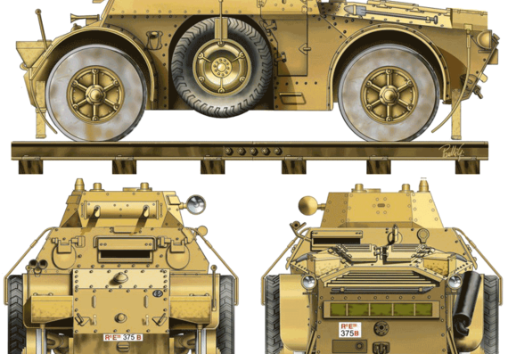 Autoblinda AB 40 Ferroviaria tank - drawings, dimensions, pictures