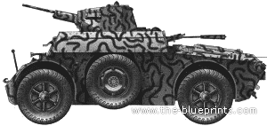 Autoblinda AB 41 tank - drawings, dimensions, figures
