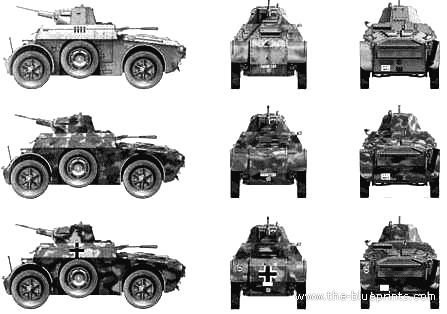 Autoblinda AS 41 tank - drawings, dimensions, figures