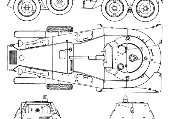 Tank BA-11 - drawings, dimensions, figures
