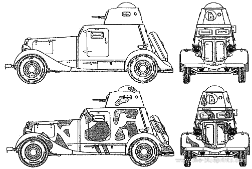 Tank BA-20 - drawings, dimensions, figures