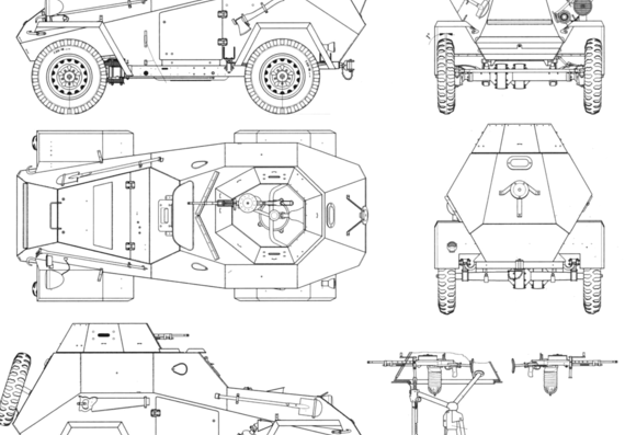 Танк BA-64B Armored Car (1942) - чертежи, габариты, рисунки