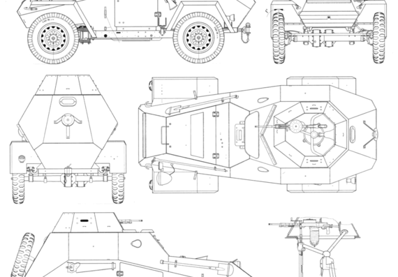 Танк BA-64B Armored Car (1943) - чертежи, габариты, рисунки