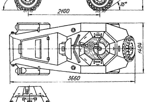 Tank BA-64 mod.42 - drawings, dimensions, figures