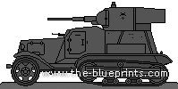 Tank BA-6S - drawings, dimensions, figures