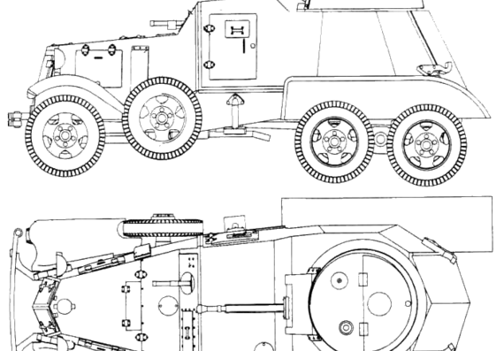 Tank BA-9 - drawings, dimensions, figures
