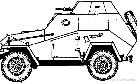 Tank BA64B Armoured Car - drawings, dimensions, figures