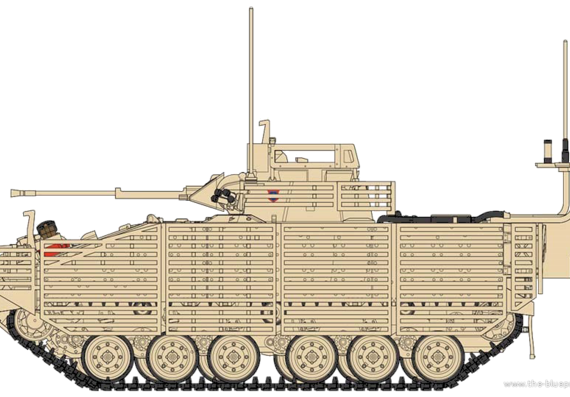 BAE Warrior tank - drawings, dimensions, pictures