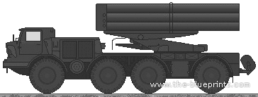 Танк BM-27 MLRS - чертежи, габариты, рисунки